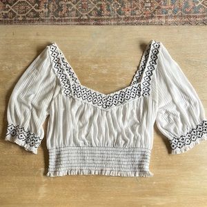 Free people embroidered top